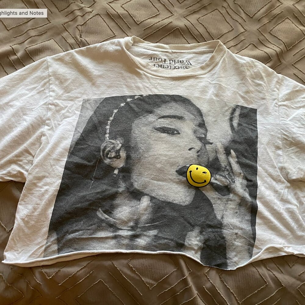 Ariana Grande Sweetener World Tour 2019 T-Shirt Large Thank U Next Concert Tee